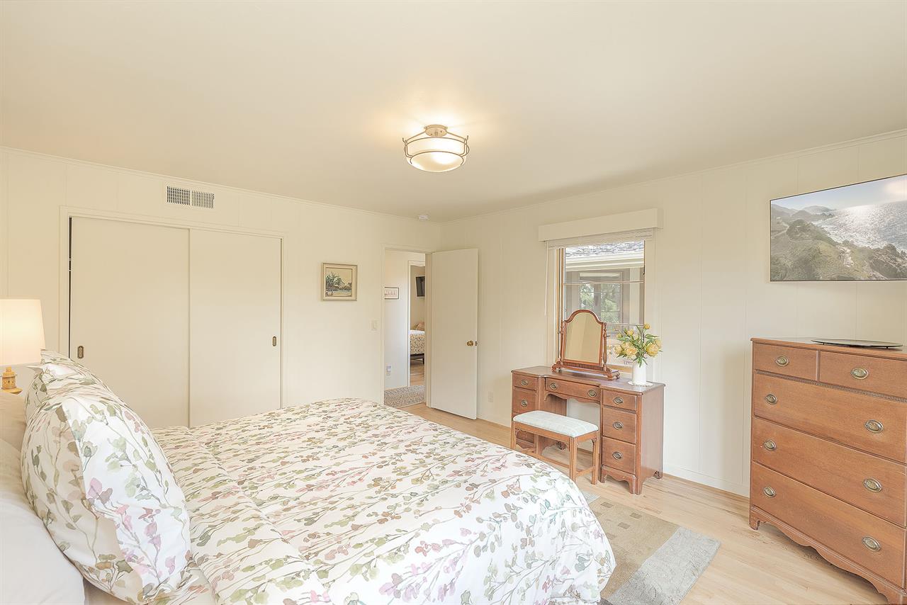 Bedroom 1 has a King Bed and HDTV