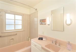 Bathroom 1  Hall Bath has a Shower Over Tub