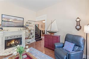 Living Room with Fireplace and HDTV