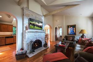 Living Room has a WoodBurning Fireplace