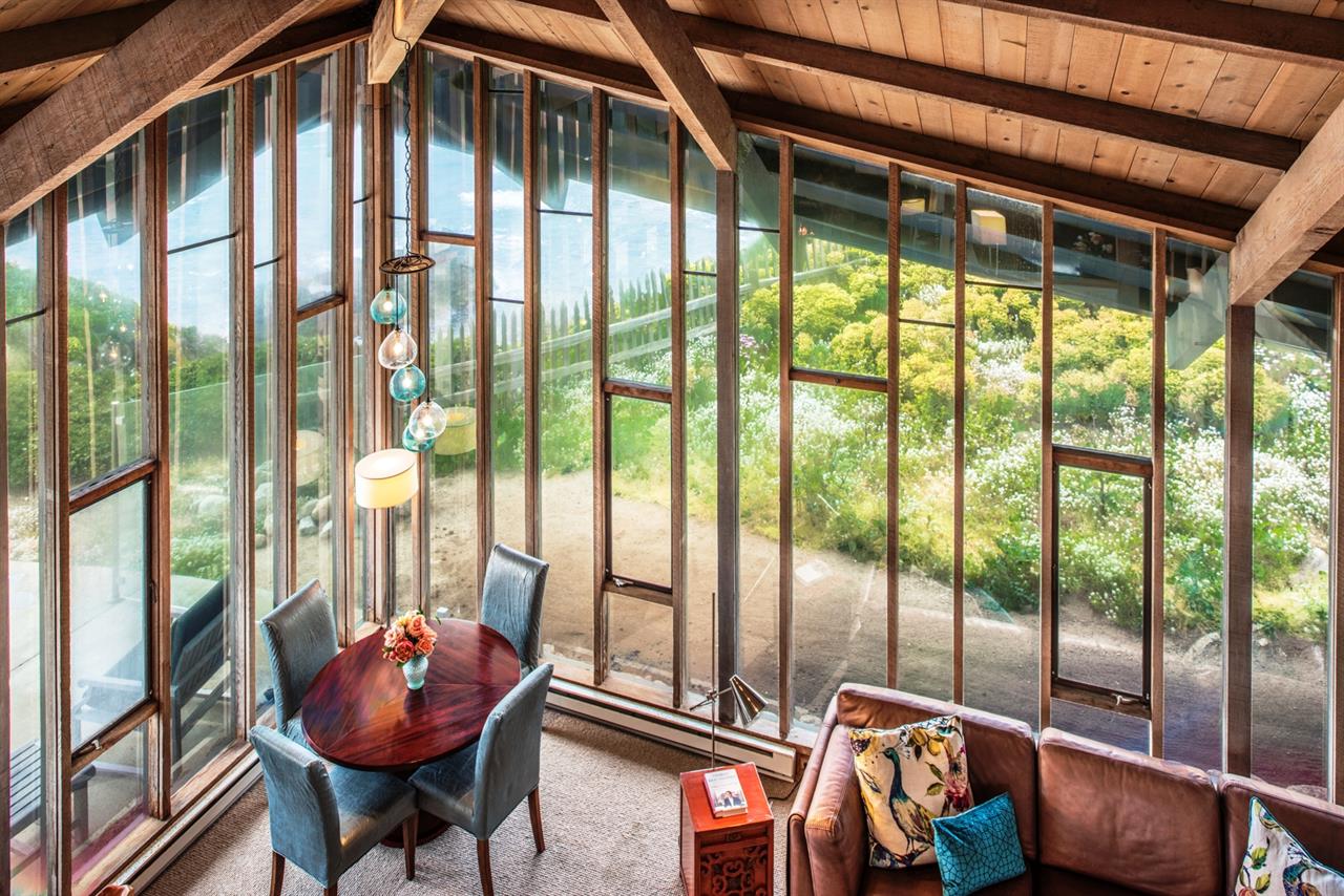 Great Room with Floor to Ceiling Windows Facing the Ocean