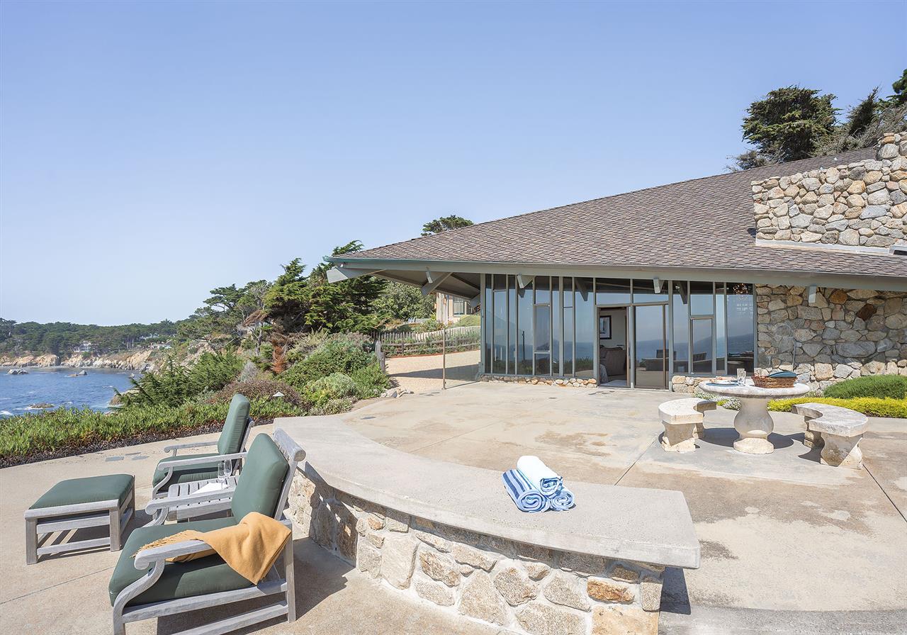 Backyard Patio has Panoramic Ocean Views.