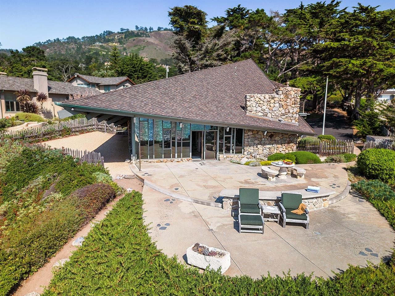 Backyard Patio has Panoramic Ocean Views.