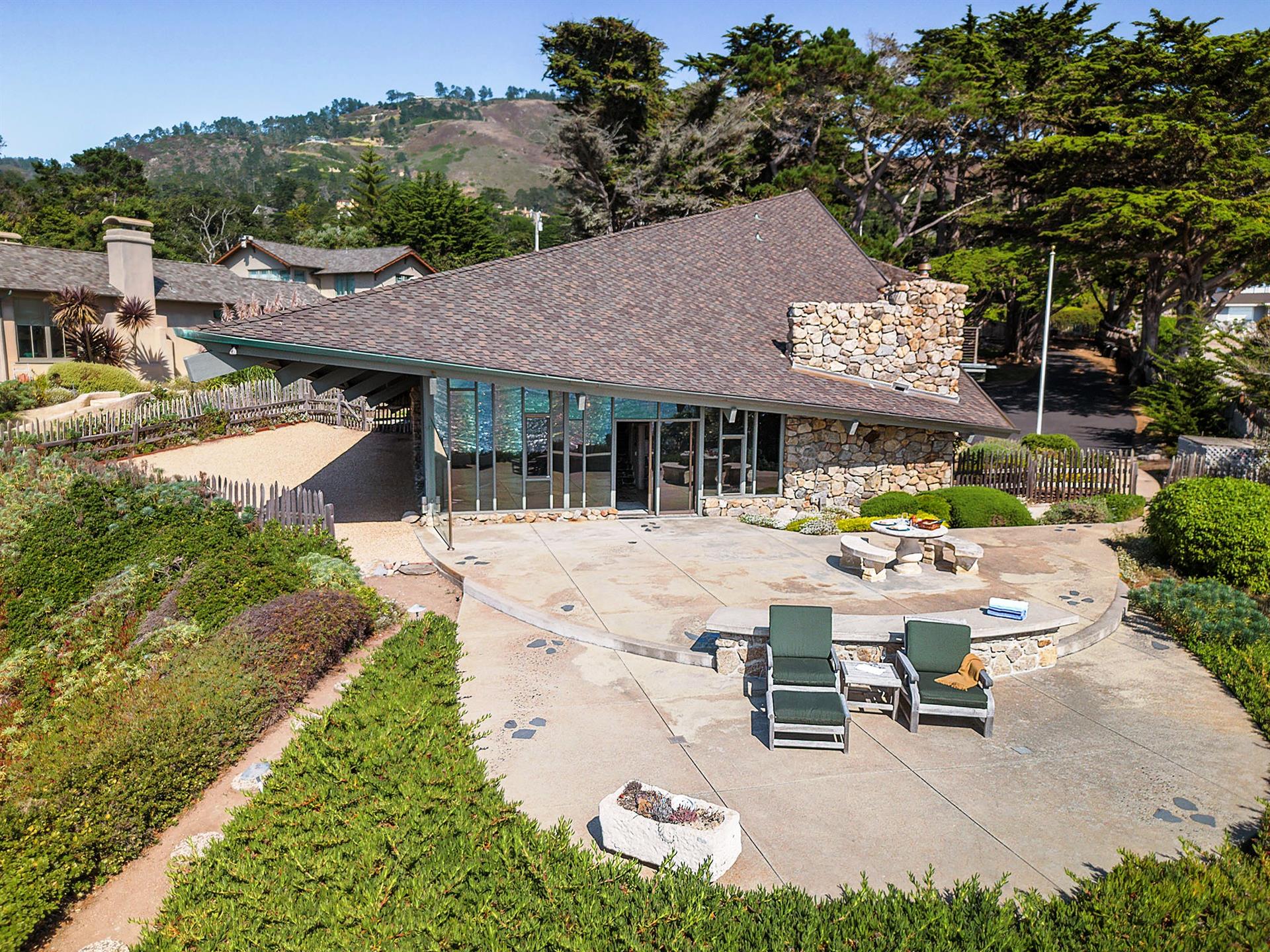 Backyard Patio has Panoramic Ocean Views.