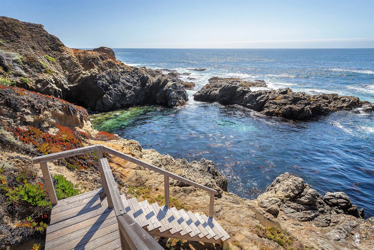 Steps Down to the Water from the Backyard