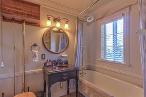 First Floor Bathroom has a Shower Over Claw Foot Tub