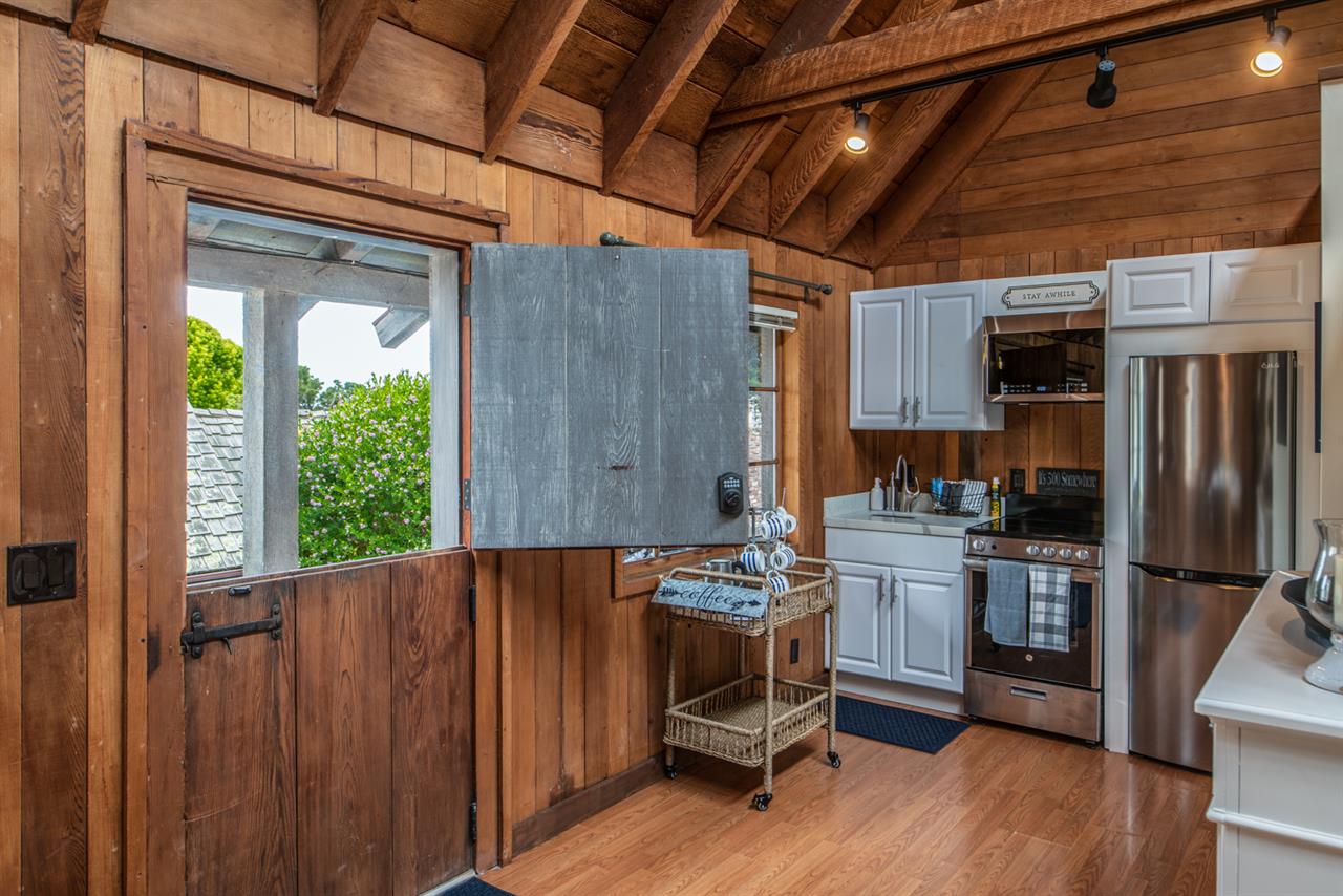 Entry door on the Left and Kitchenette