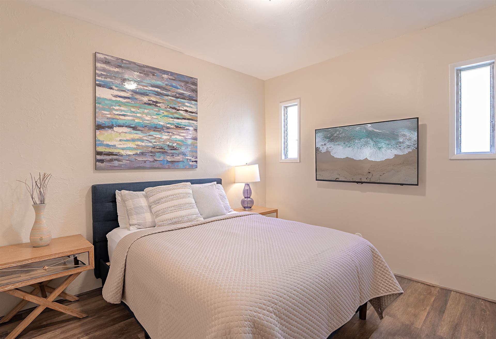 Private Bedroom with Queen Size Bed  HDTV