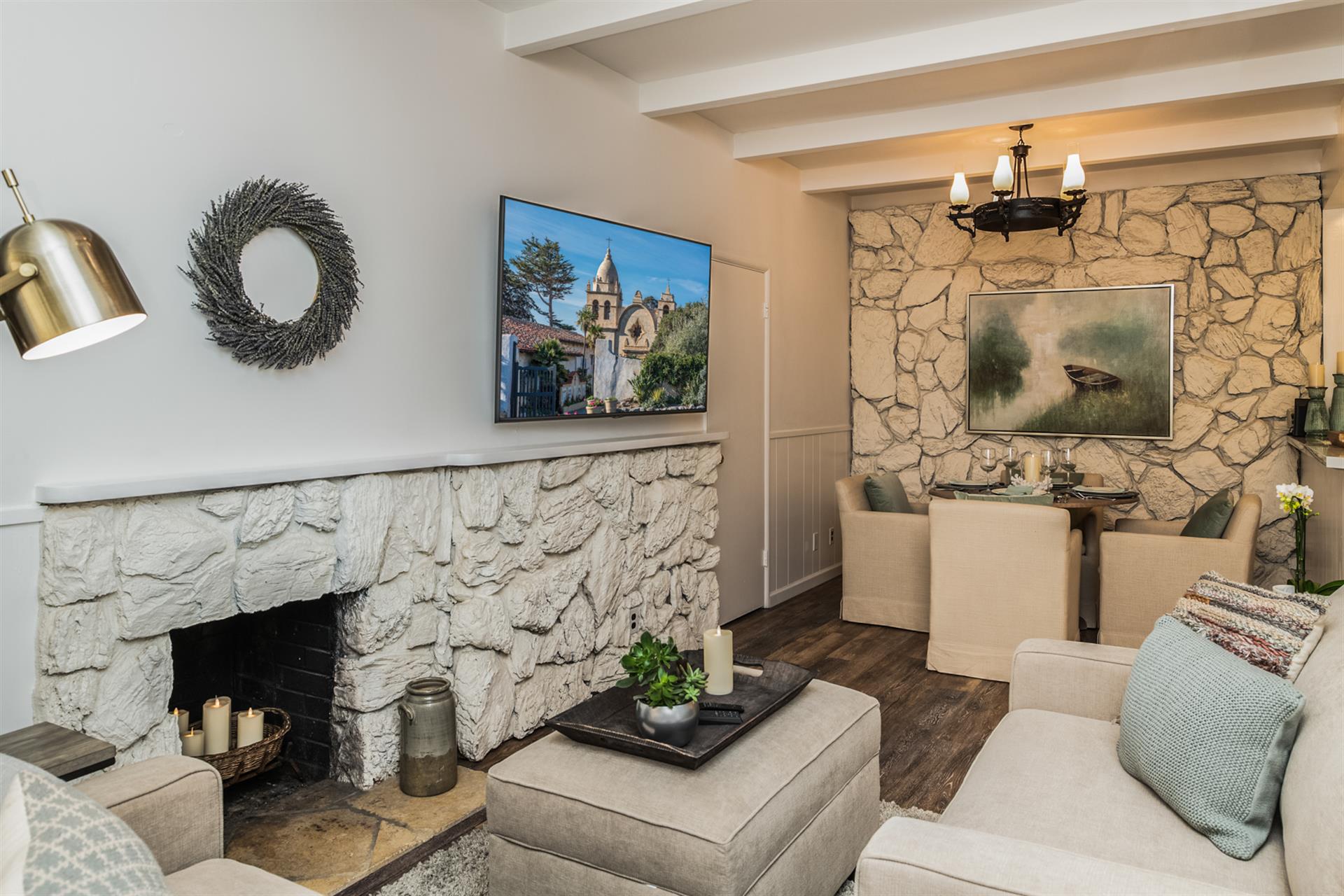 Living Room with Large TV