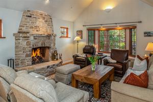 Living Room with High Vaulted Ceilings.