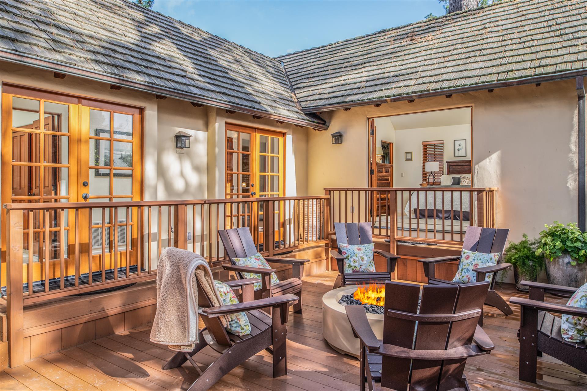 Private Patio with Fire Pit