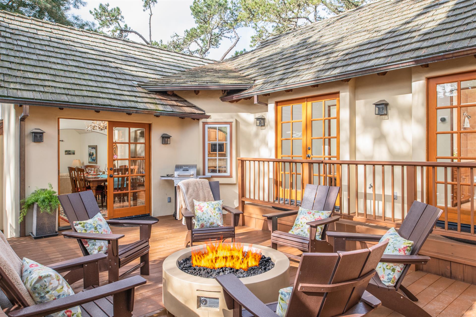 Private Patio with Fire Pit