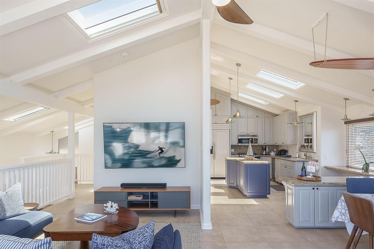 Great Room with Living Room, Dining Area and Kitchen