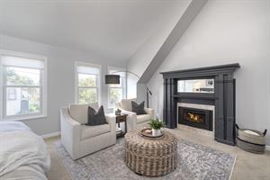 Bedroom 1, Cal King, Fireplace, TV, En Suite