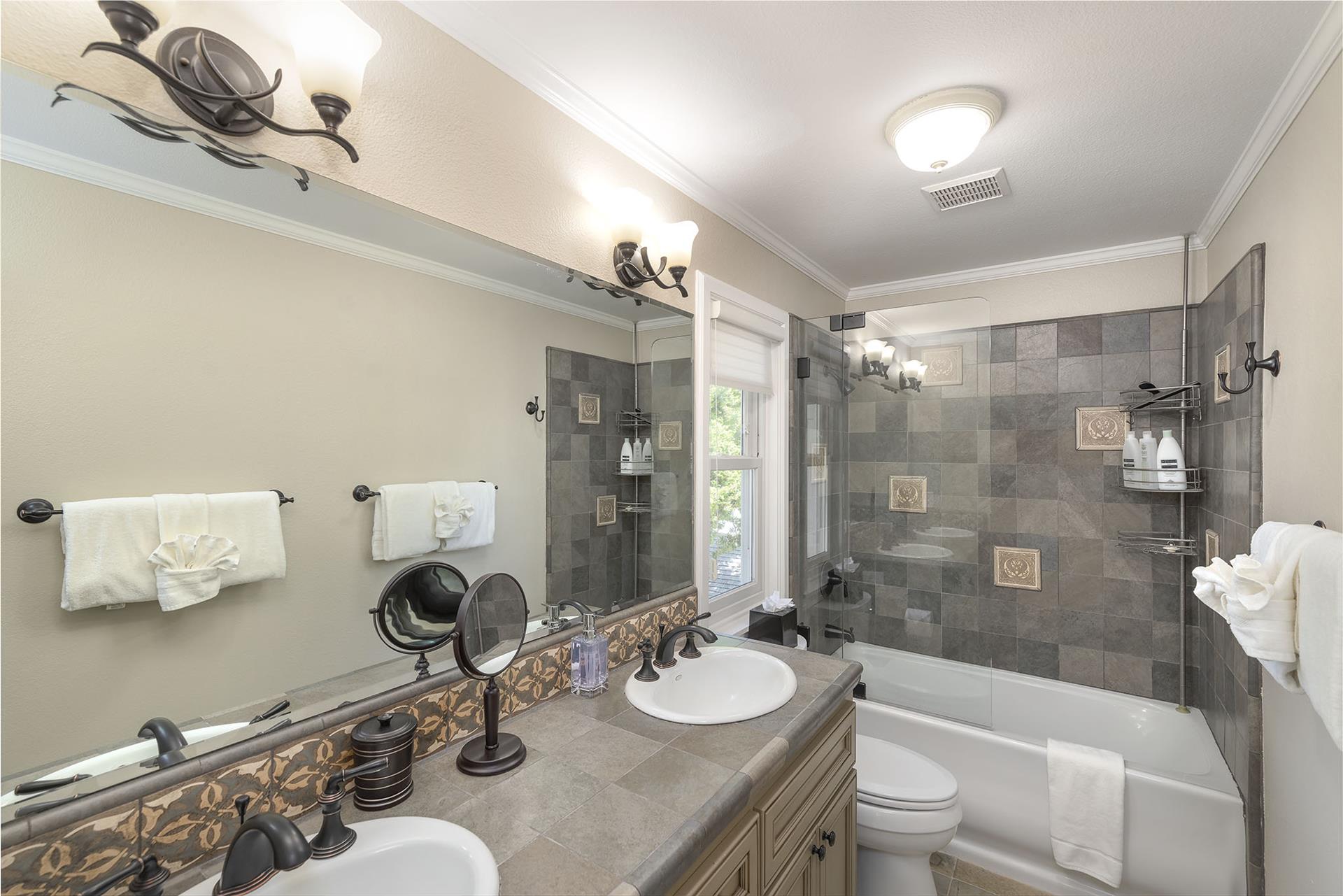 Upstairs Full Bath with ShowerOverTub