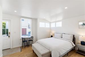Bedroom 1 with a Queen Bed and En Suite Bath