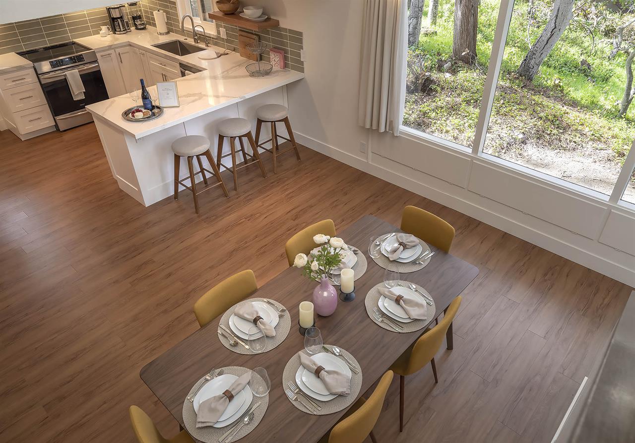 Dining area looking to the kitchen.