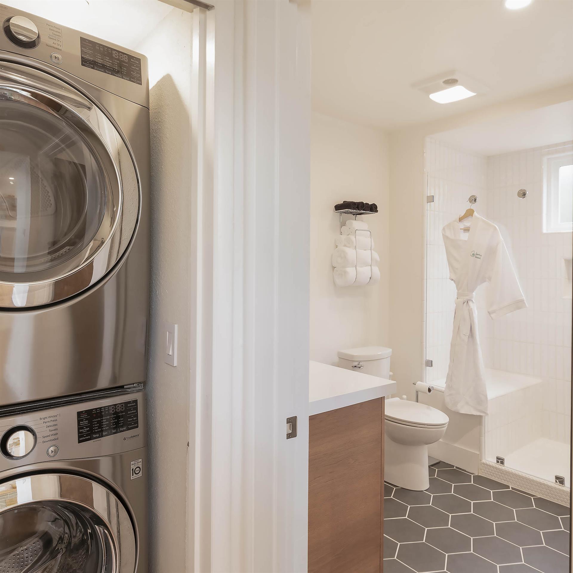 Laundry Area Next to the Downstairs Bathroom