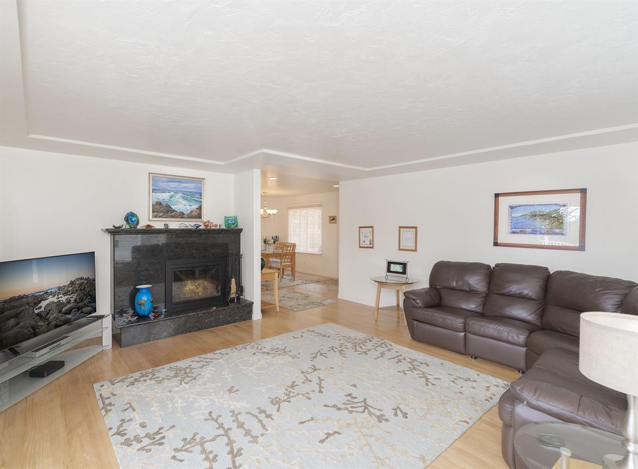 Living Room with Fireplace and HDTV