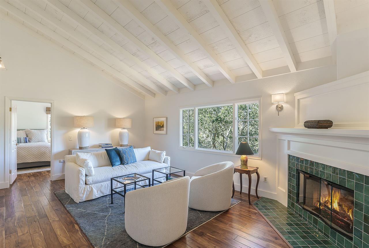 Living Room with a Fireplace