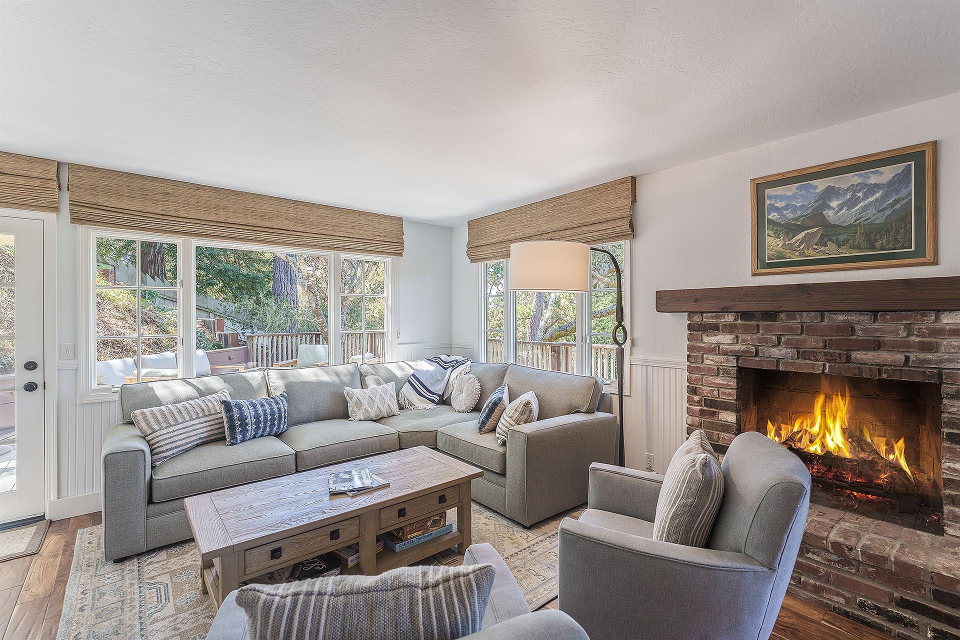 Family Room with Fireplace and HDTV