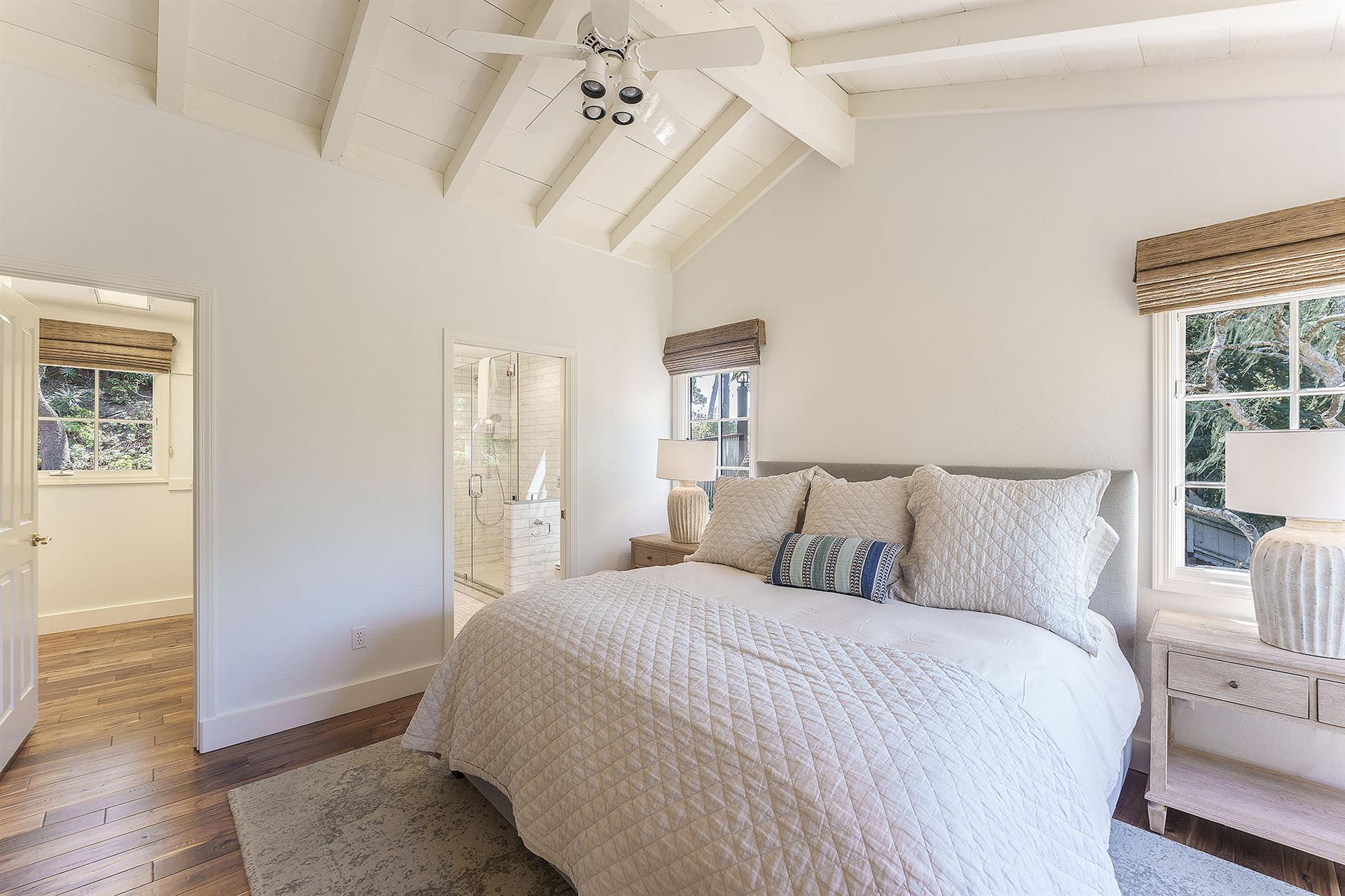 Bedroom 1, King Bed, TV, En Suite Bath with Shower