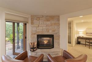 Bedroom 1, Fireplace, TV, EnSuite Bath, Downstairs