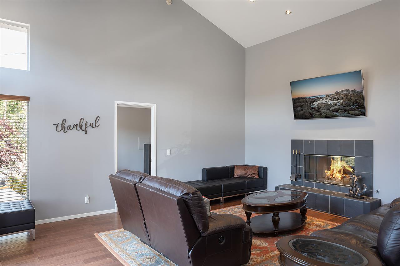 Living Room with Fireplace and HDTV