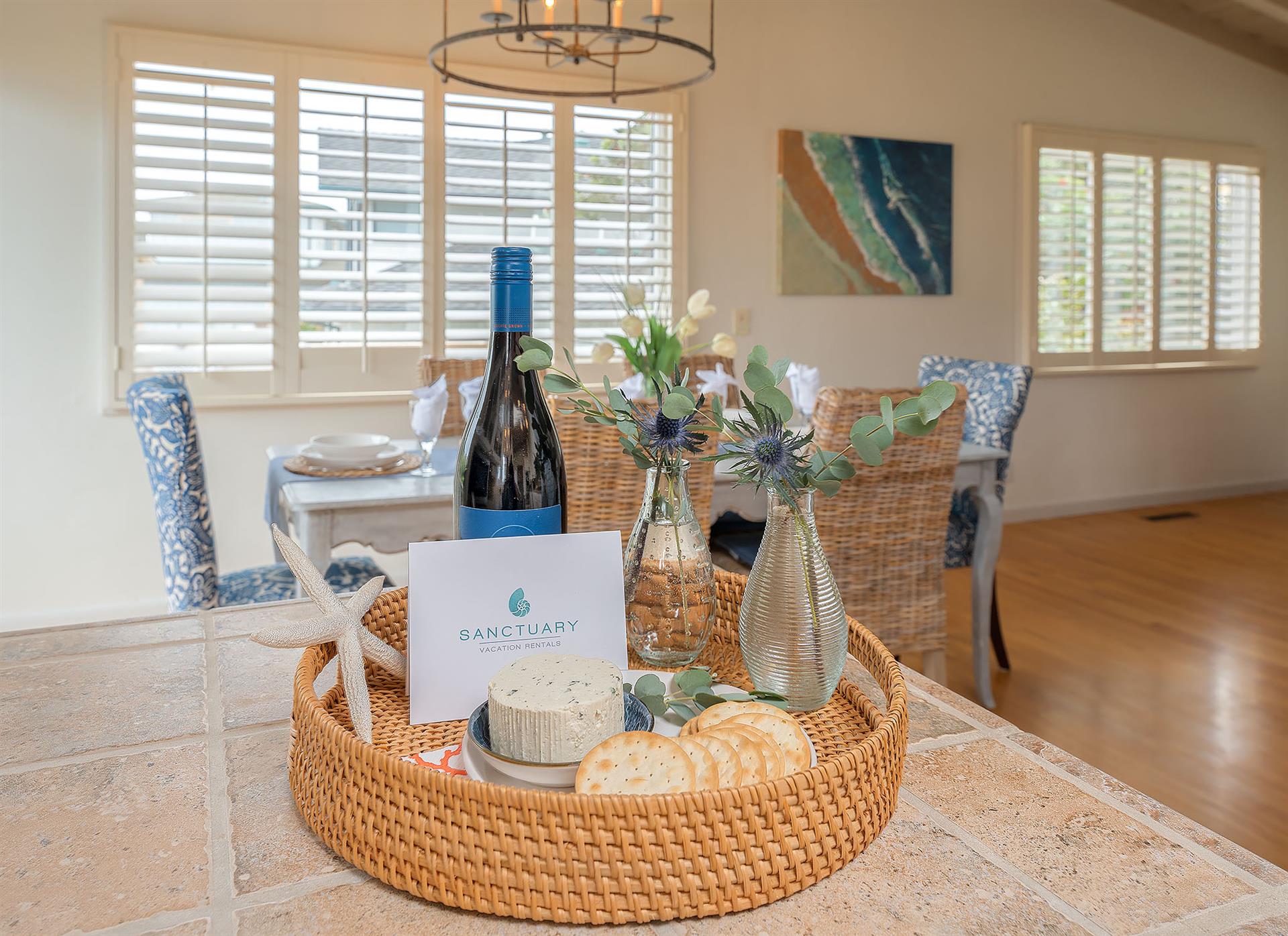 Wine and Cheese to Welcome You