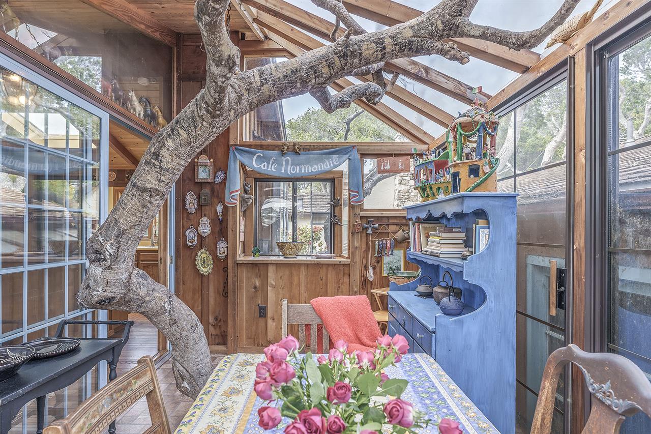 Enclosed Sun Porch with Live Tree