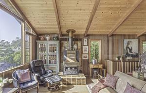 Living Room with HDTV and Distant Ocean Views