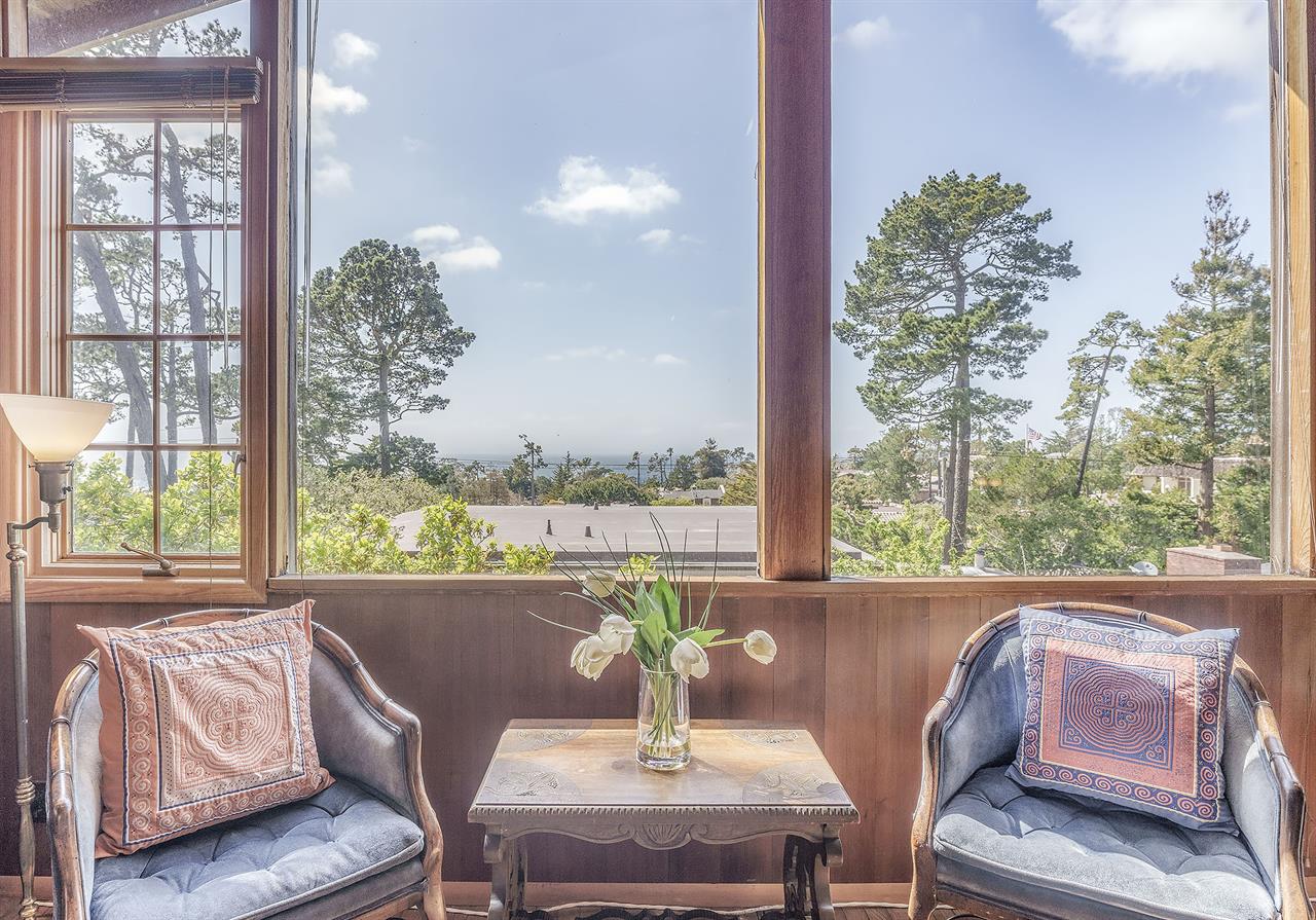 Distant Ocean Views and Sunsets from Living Room