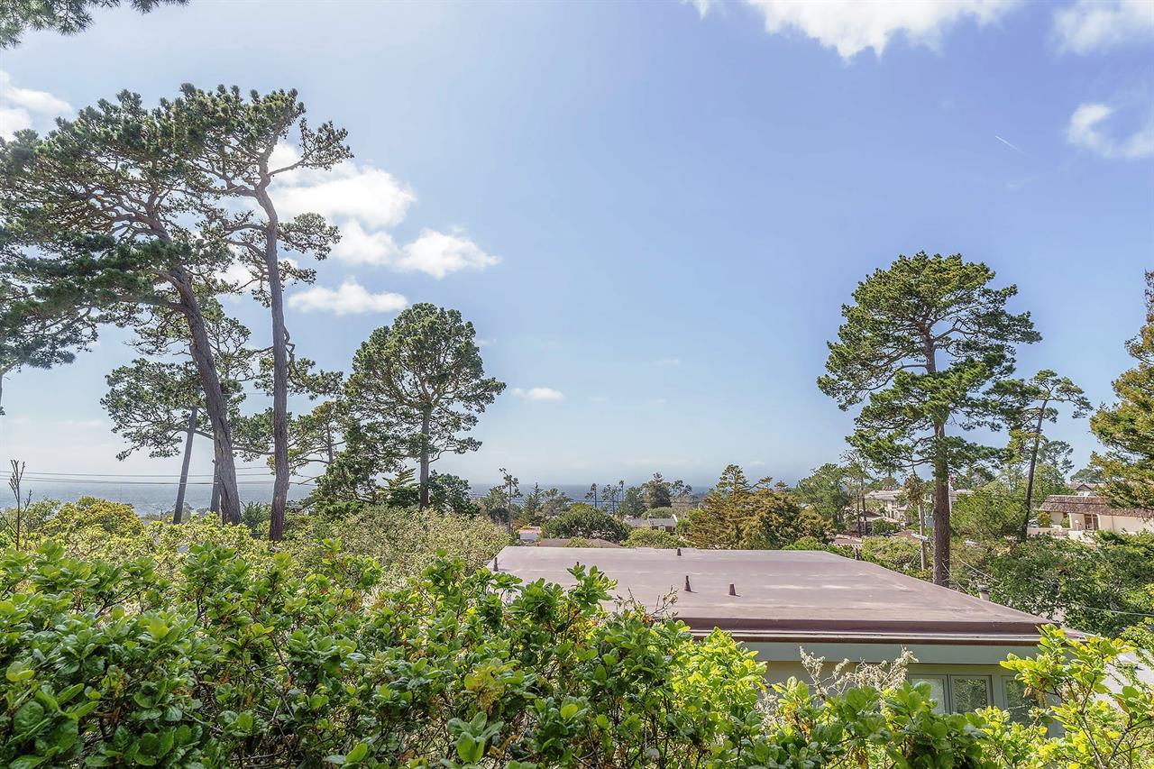 Distant Ocean View Over CarmelbytheSea Rooftops