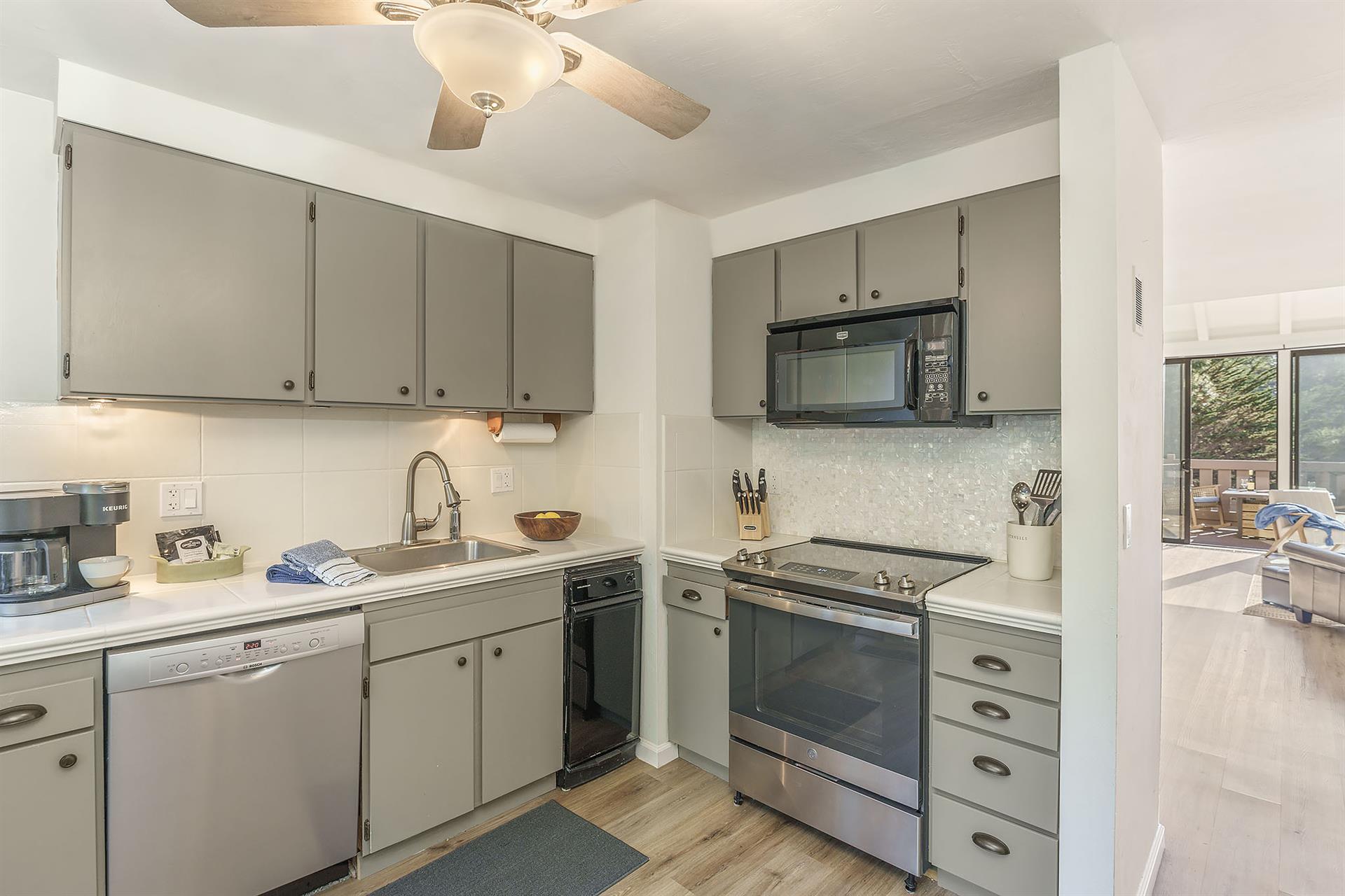 Kitchen renters bring their own dishes, glasses, utensils, etc.