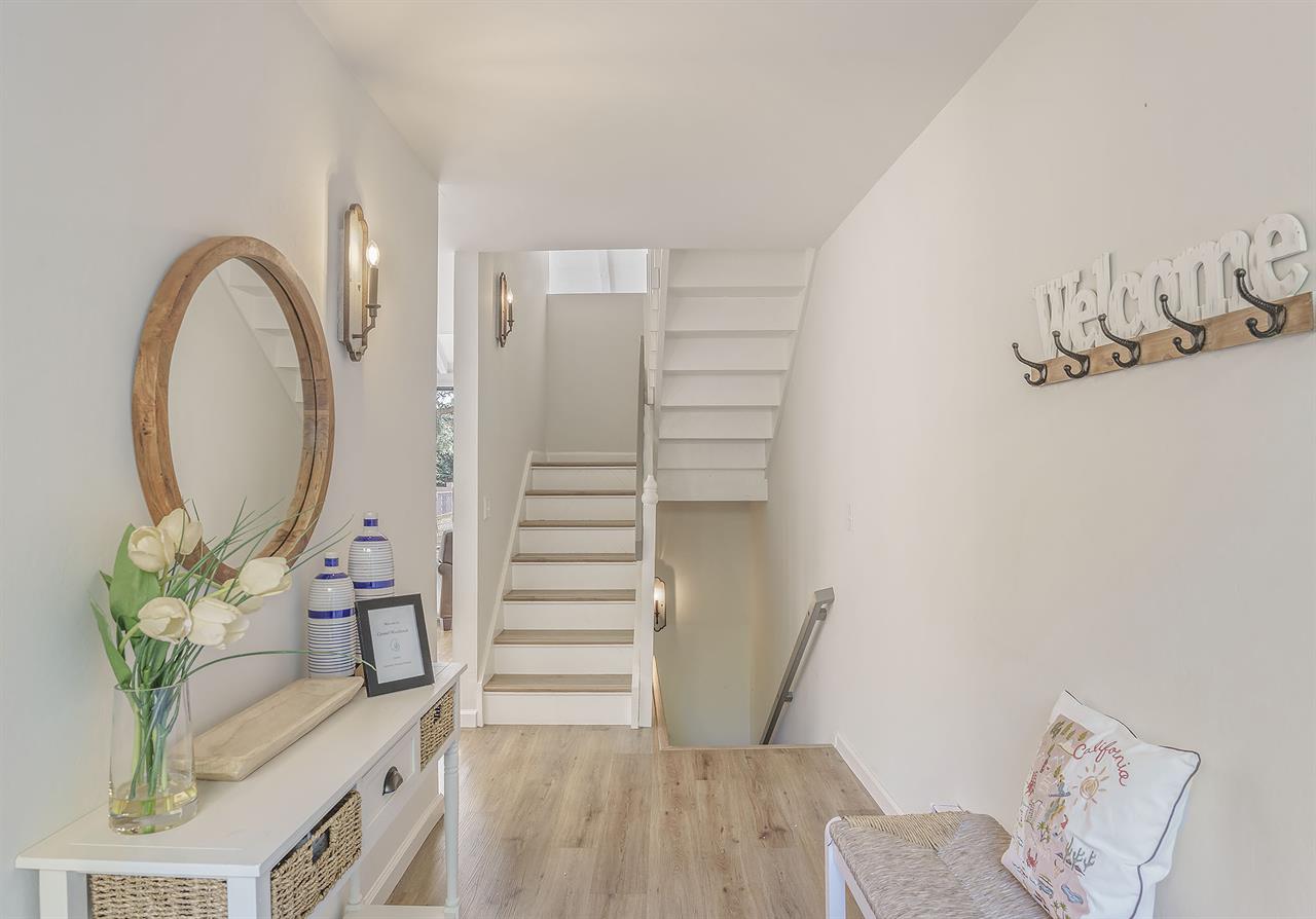 Front Entry into this Breezy, Coastal Home