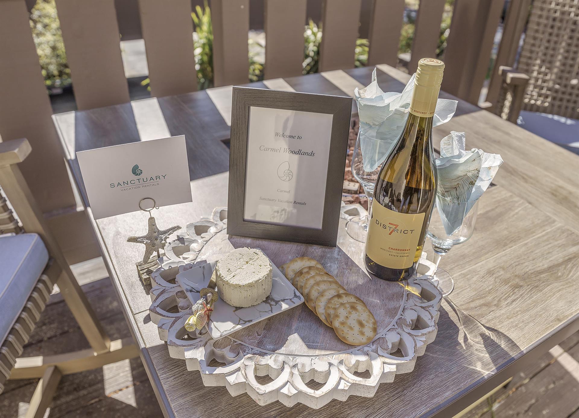 Wine and Cheese to Welcome You