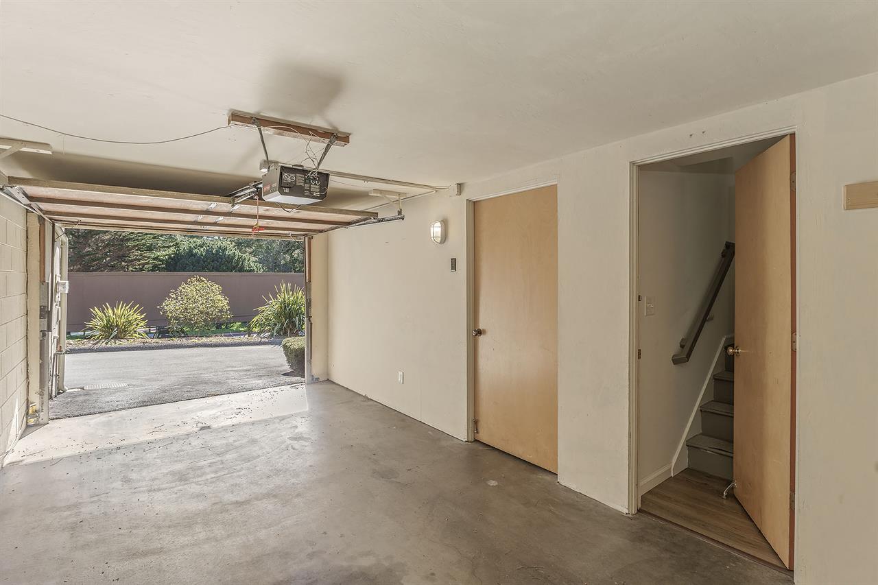 Garage on Lowest Level, Faces Back of the Unit