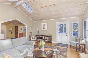 Living Room with Fireplace and HDTV