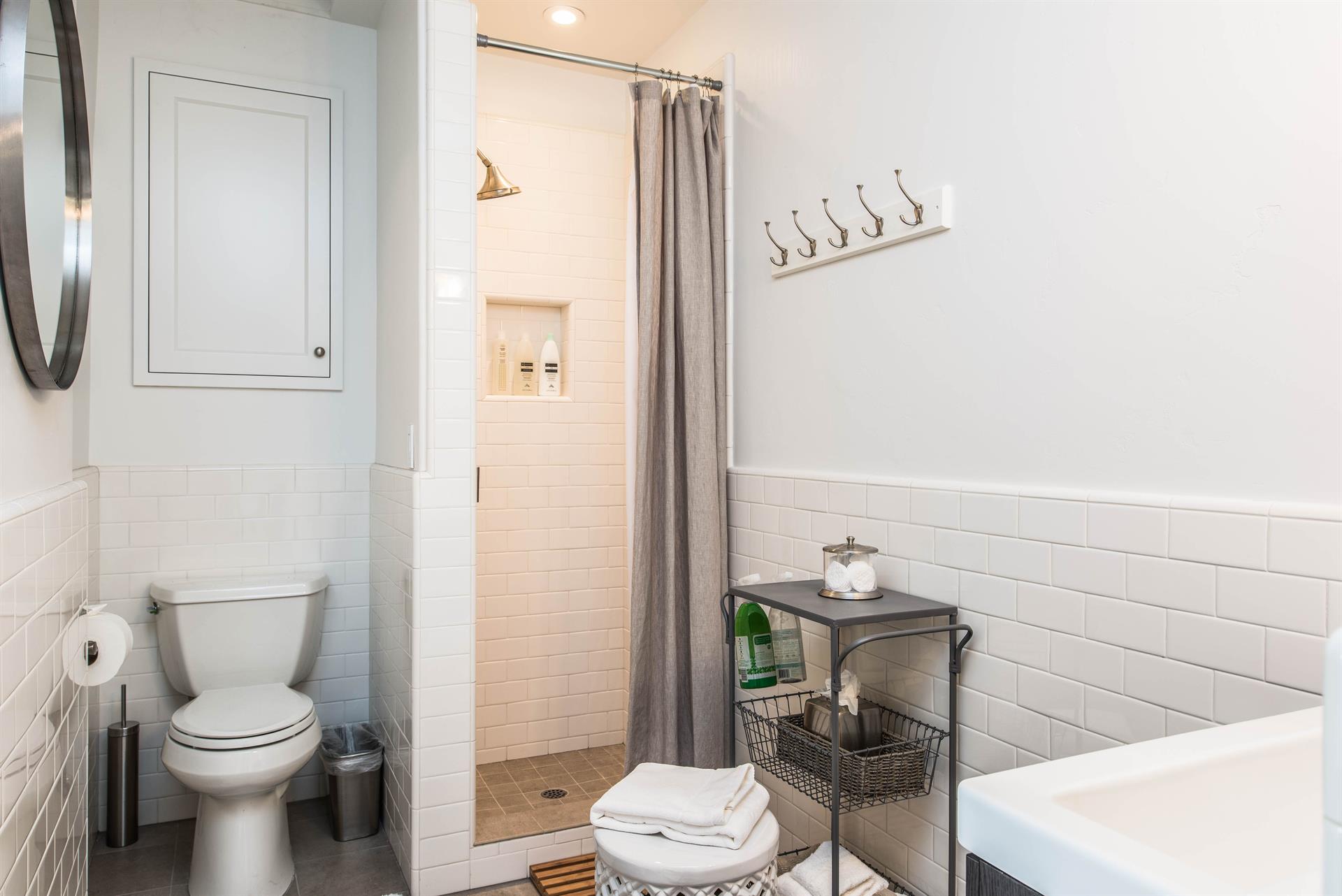 Remodeled Bathroom with a Shower