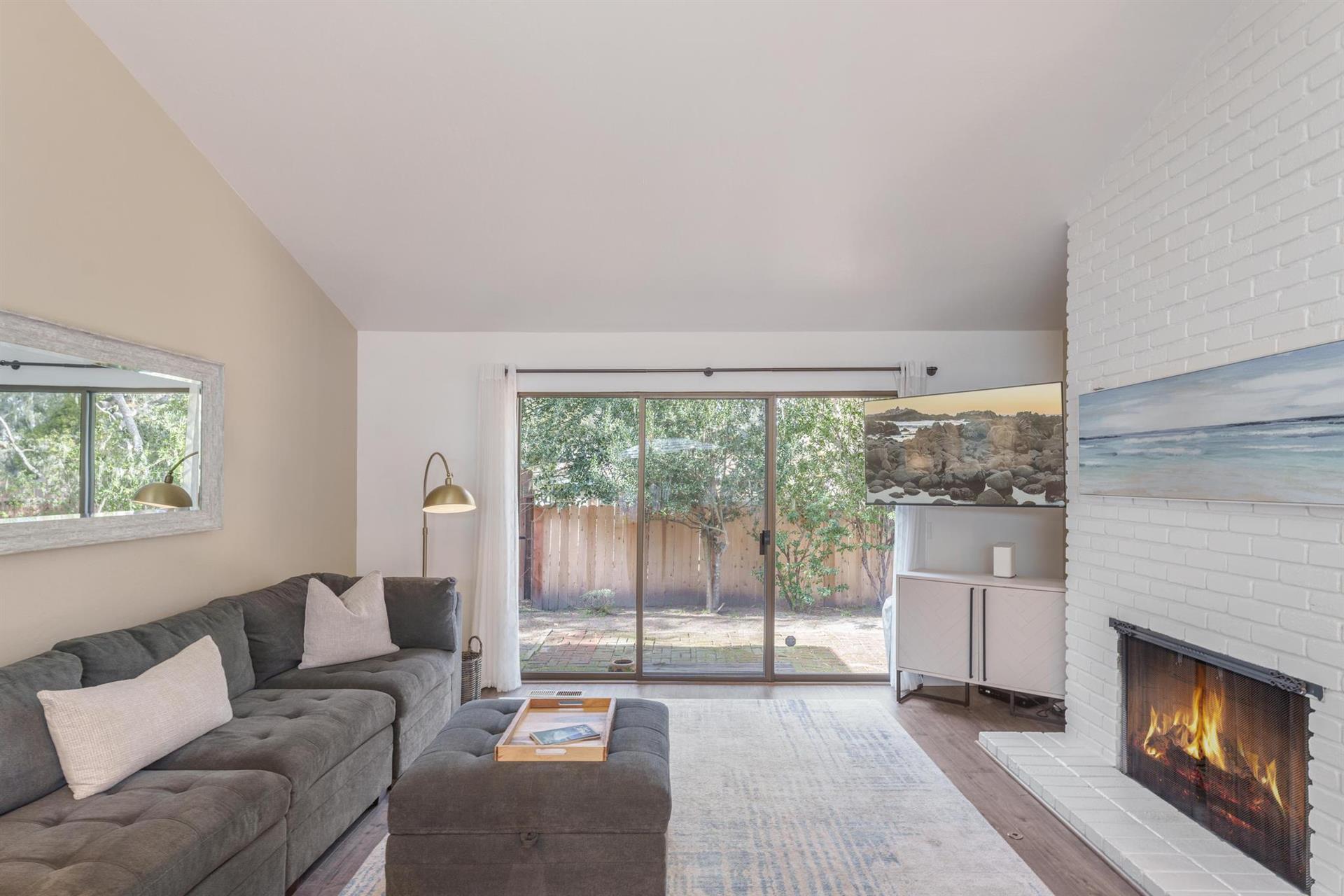 Living Room with Fireplace and HDTV
