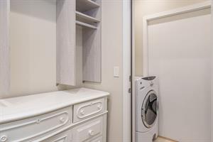 Downstairs Bedroom 1  WalkIn Closet with Washer and Dryer