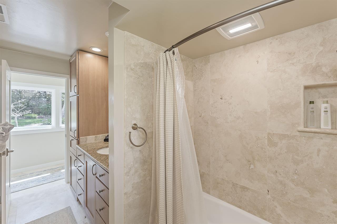 Downstairs Bathroom 2  Hall Bath with ShowerOverTub