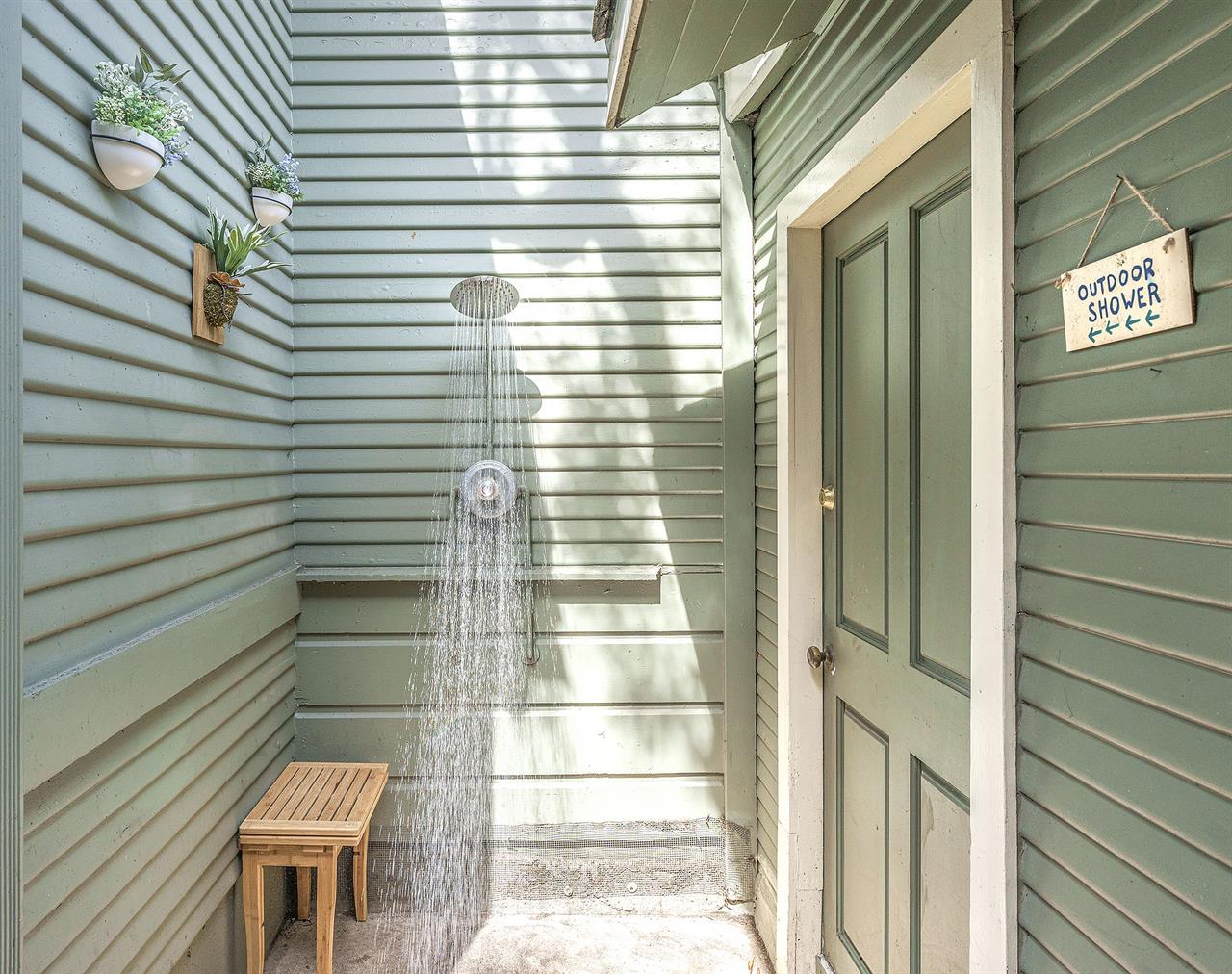 Backyard Outdoor Shower for Those Sandy Feet