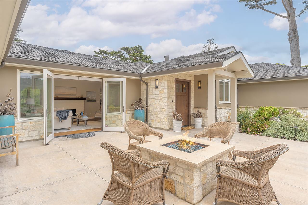 Front Patio with a Fire Pit