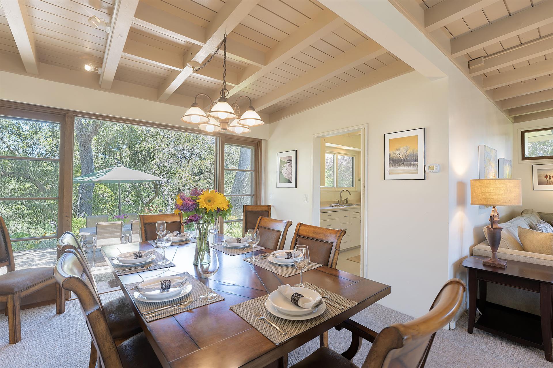 Dining Area Next to the Kitchen Seats Six