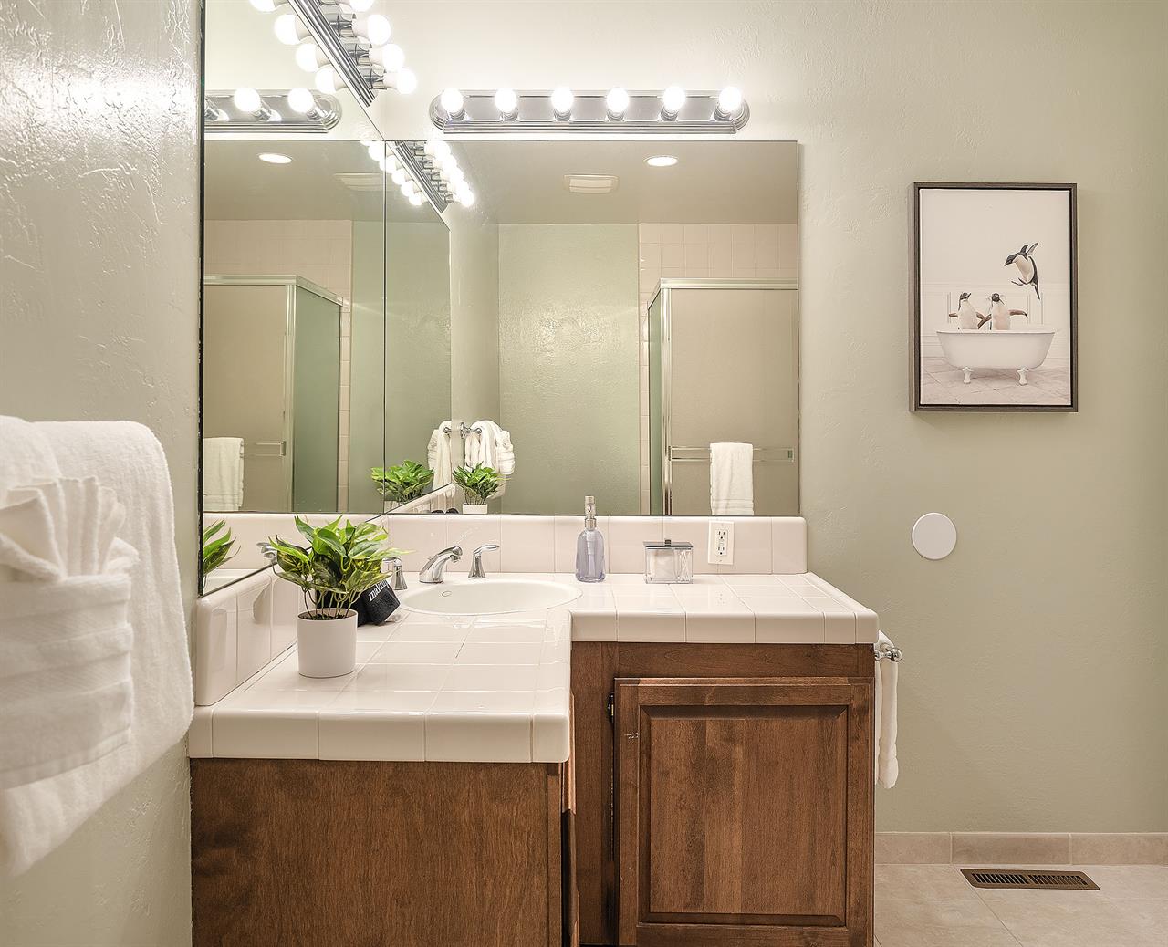 Full Hall Bathroom has a Shower