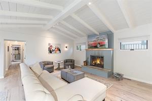 Living Room with Fireplace and HDTV