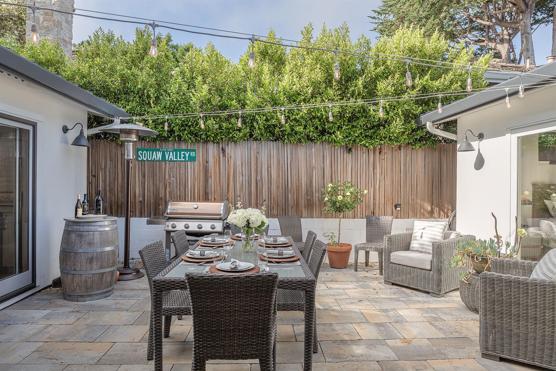 Enjoy Dining AlFresco with Seating for Six and Gas BBQ