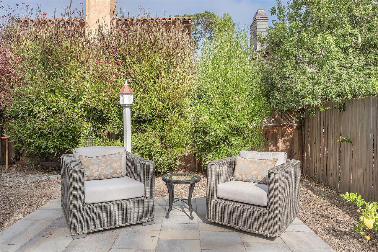 Central Courtyard Patio has a Hot Tub