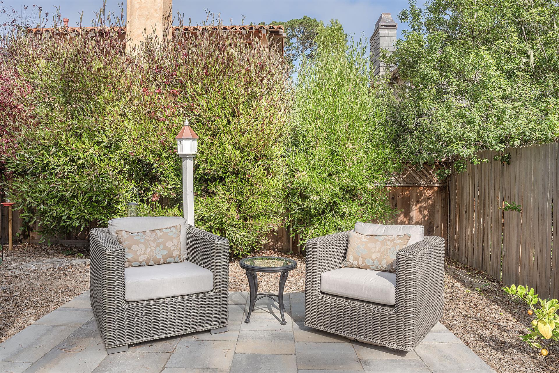 Central Courtyard Patio has a Hot Tub